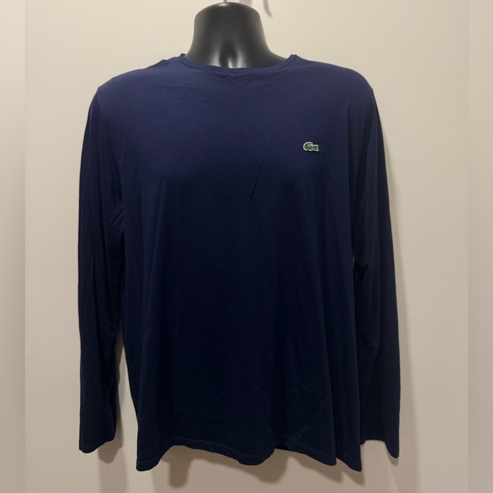Lacoste Navy Long Sleeve Tee